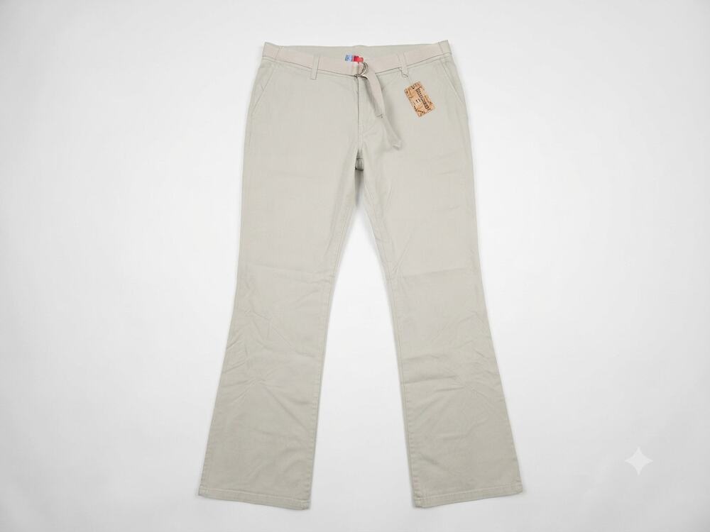 Deadstock Vintage Y2K Roxy 9 Khaki Boot Cut Pant Cotton Skater Grunge Emo
